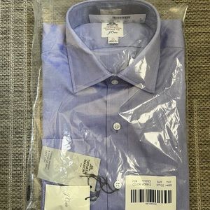 15/33 Thomas Mason x J Crew Royal Oxford Dress Shirt Cambridge Blue NWT MSRP$144